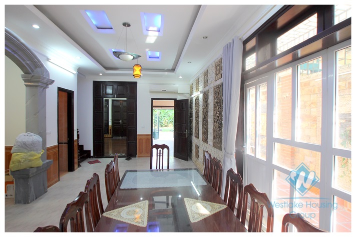 Beautiful villa with garage and garden for rent in Ciputra, Tay Ho